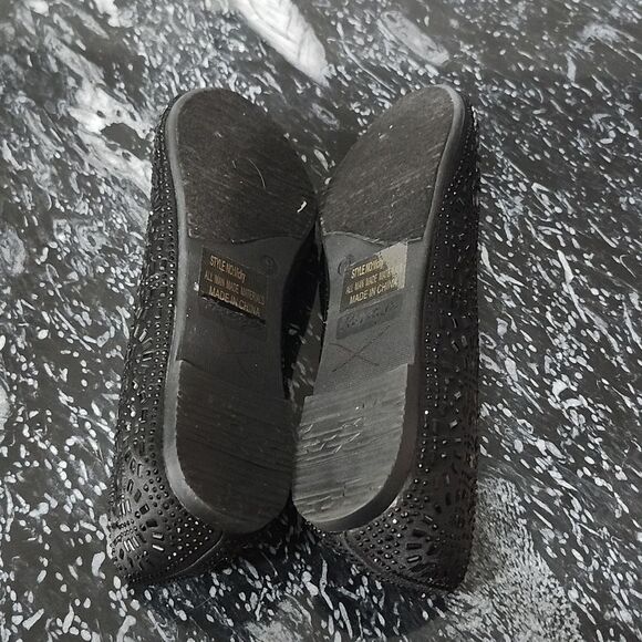 BRAND NEW HERSTYLE BLACK RHIENSTONE SLIP-ON WOMEN"S FLAT - Picture 11 of 13